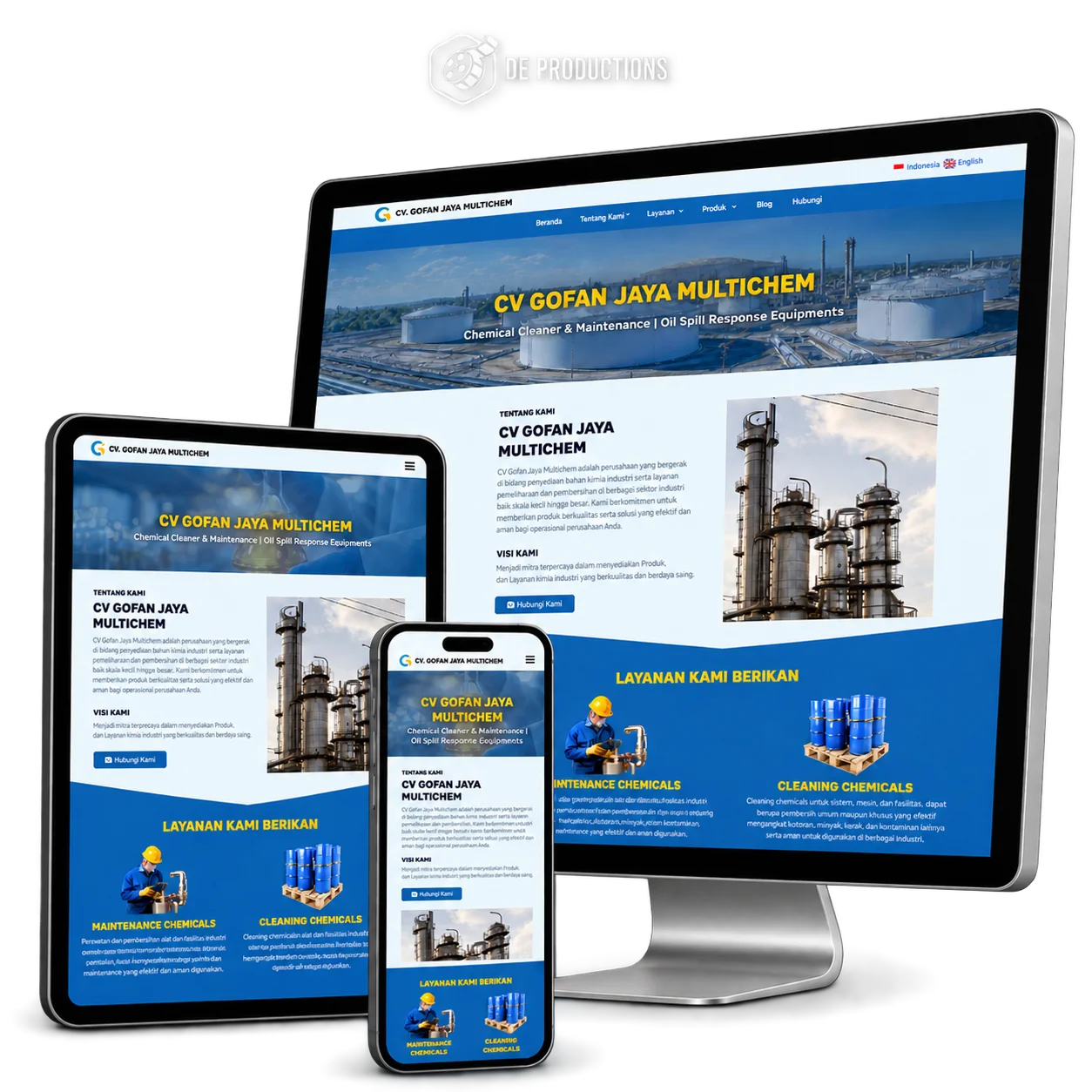 Portofolio Website CV Gofan Jaya Balikpapan