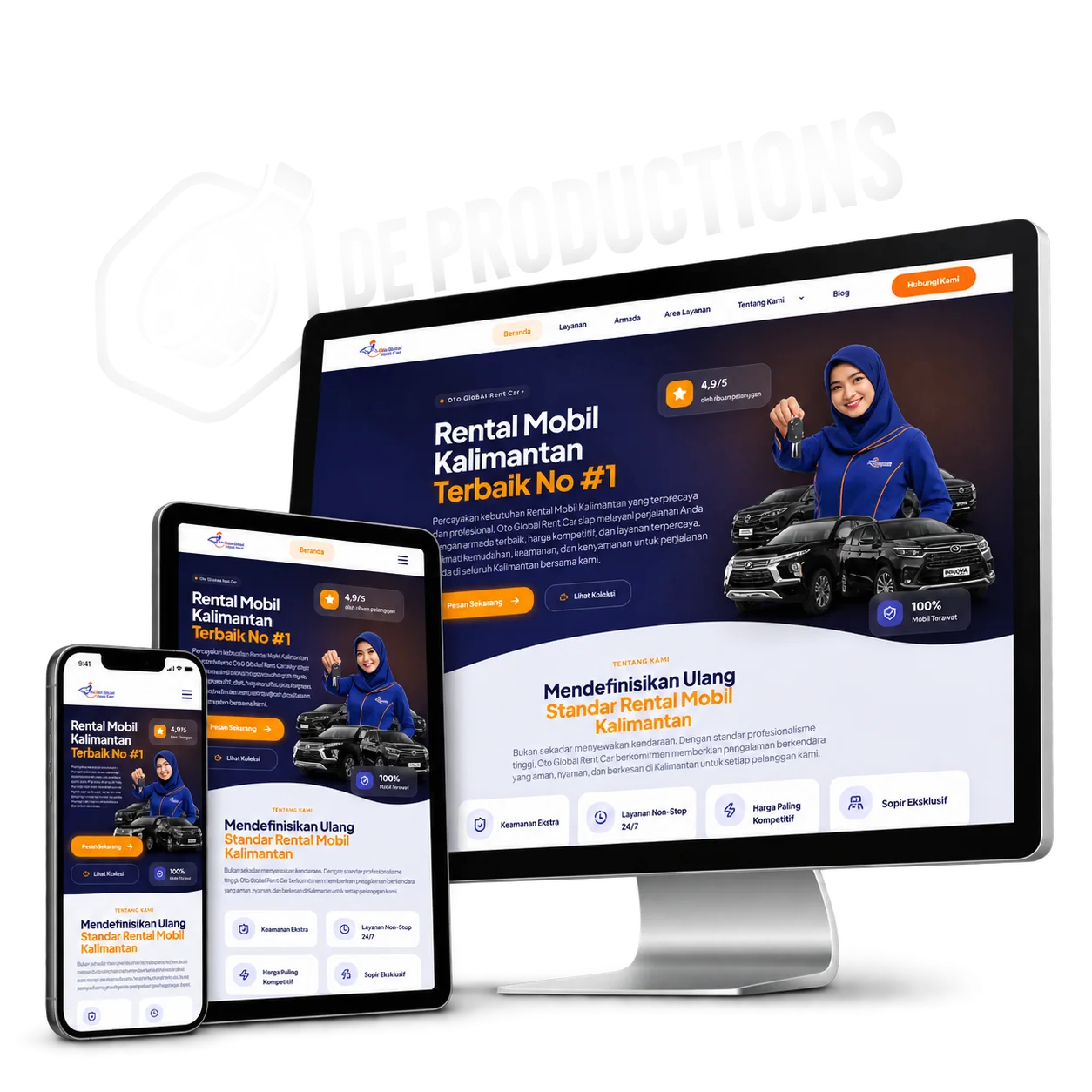 Portofolio Website Rental Mobil Kalimantan Balikpapan
