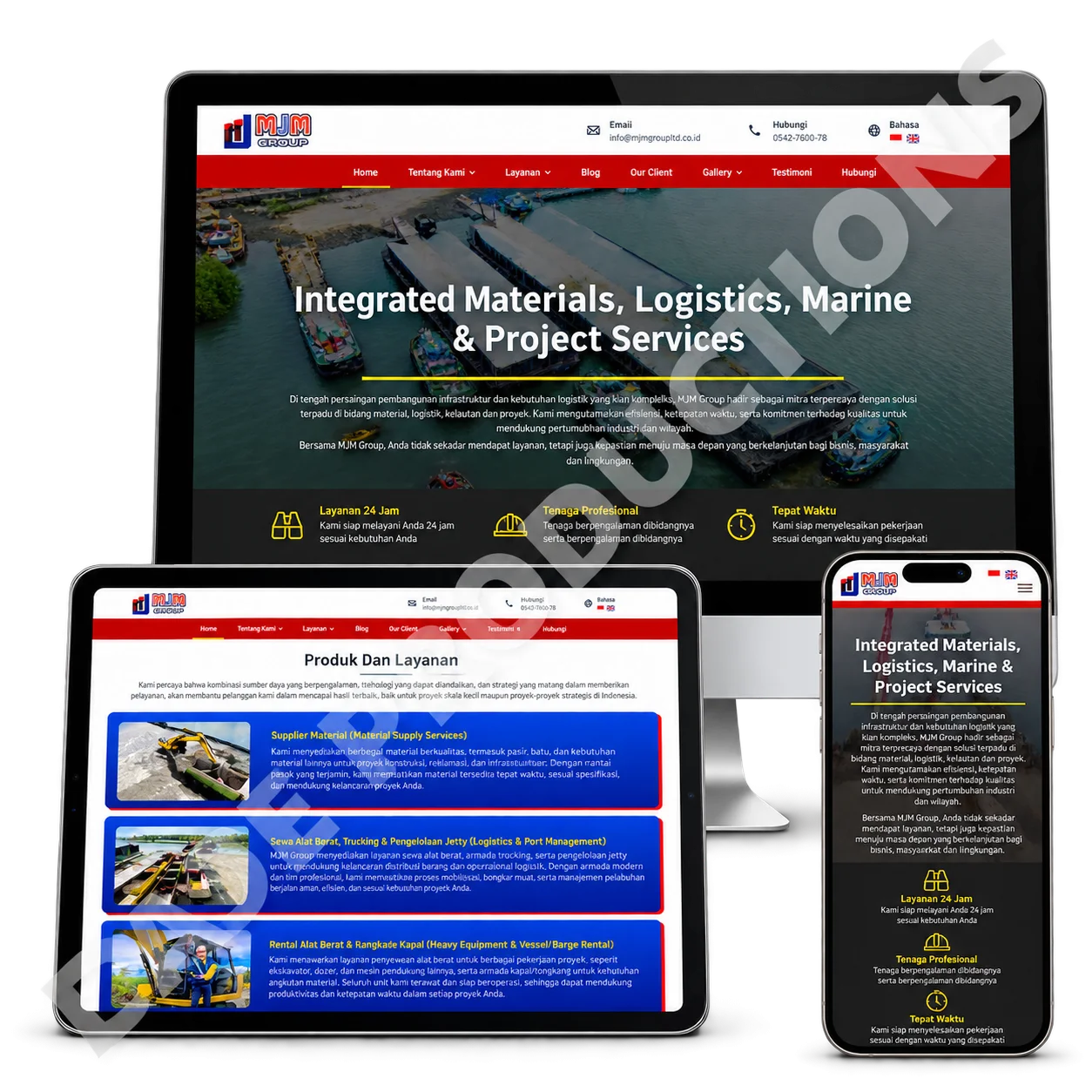 Portofolio Website PT Makin Jaya Makmur Balikpapan