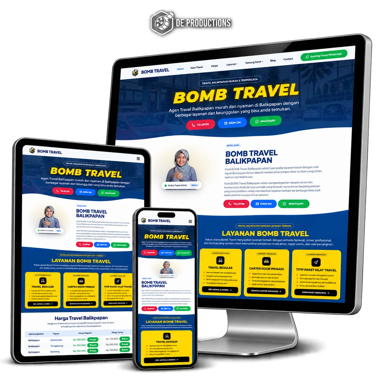 Portofolio Website Bomb Travel Balikpapan Balikpapan