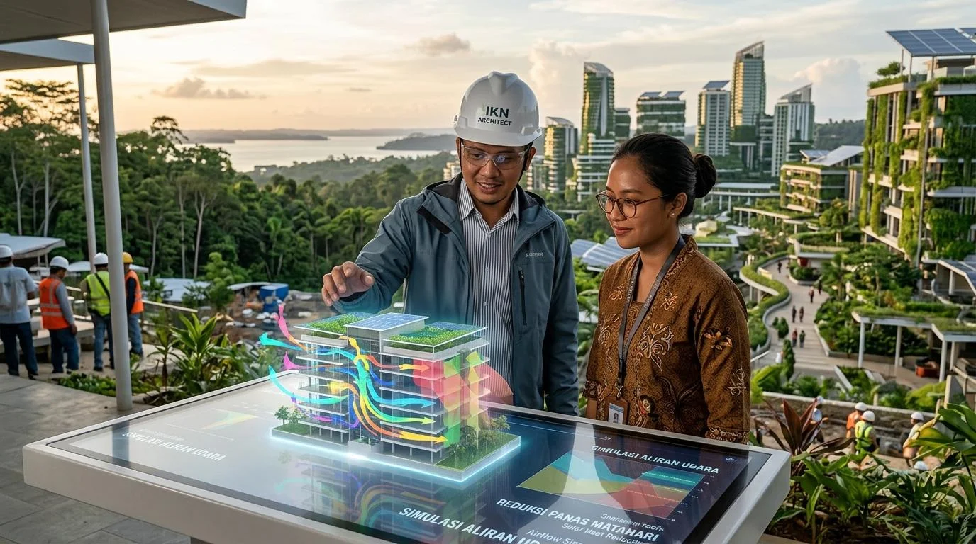 AI Desain Bangunan Hijau: Optimasi Energi Pasif dan Arsitektur Rendah Karbon untuk Ibu Kota Nusantara