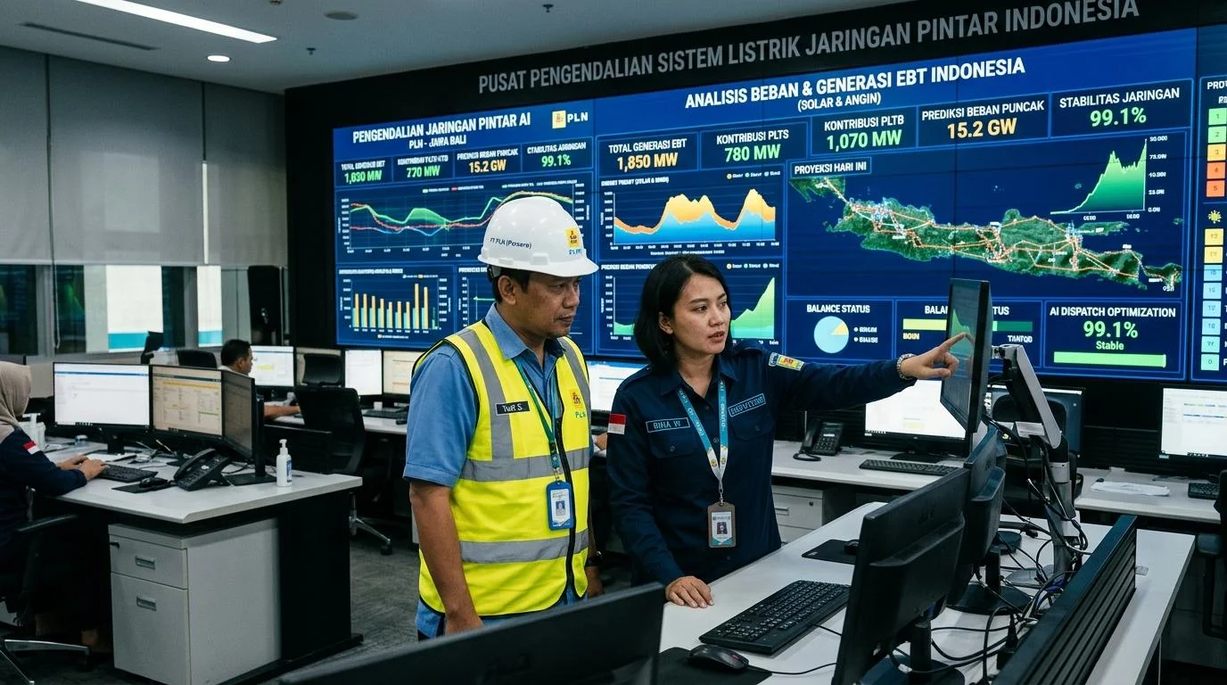Smart Grid Berbasis AI: Kunci Stabilitas Pasokan Listrik dalam Transisi Energi Terbarukan 100%